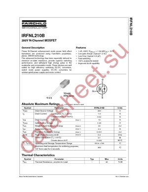 IRFNL210BTA_FP001 datasheet  